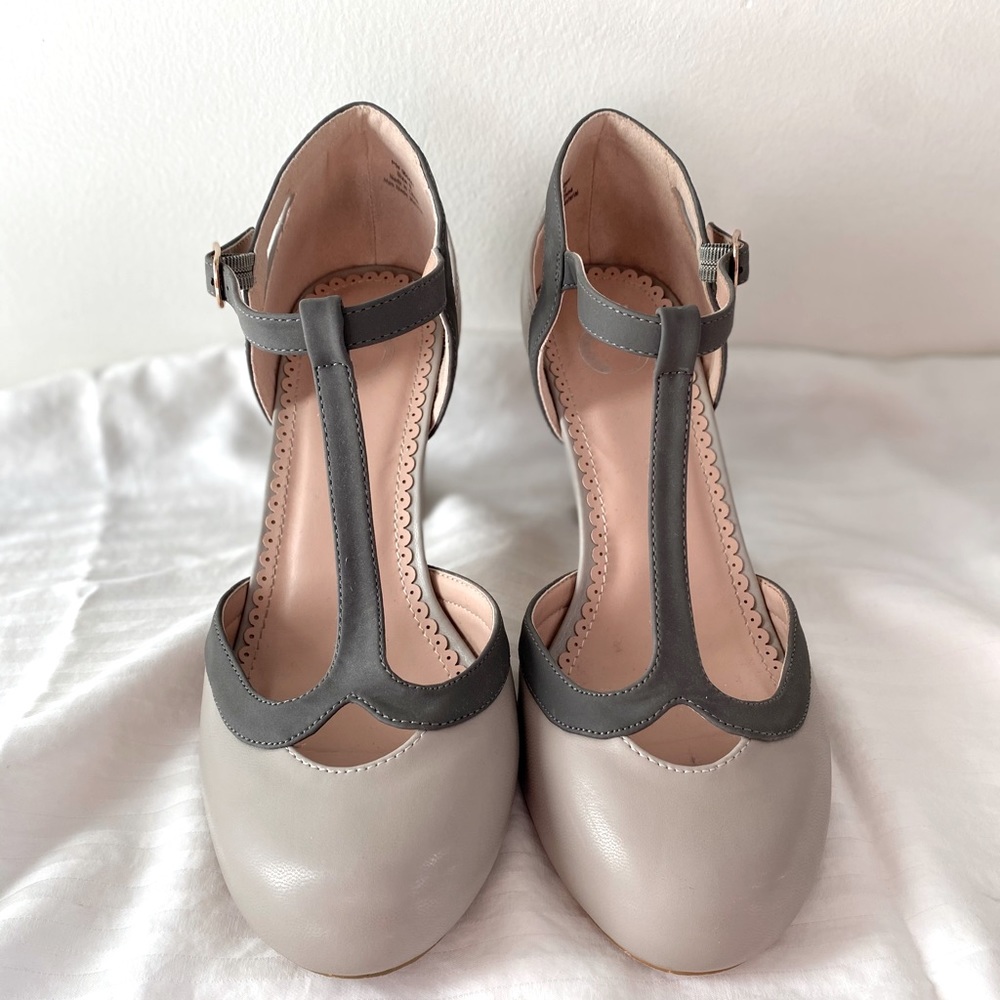 T-strap Mary Jane heels